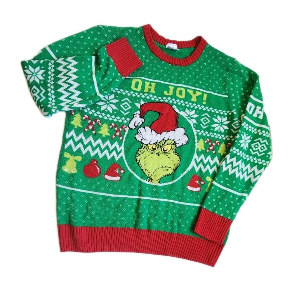 Dr. Seuss The Grinch Ugly Christmas Sweater Men XL (46/48) Oh Joy Holiday Party
